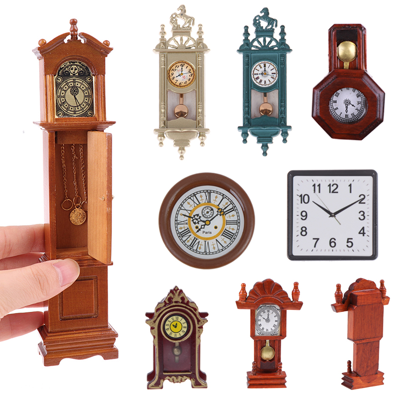 Vintage Home Textiles - Vintage 1/12 Dollhouse Miniature Grandfather Clock