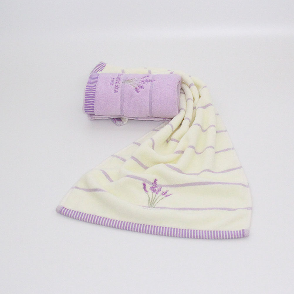 Home Textiles Pakistan - Soft Luxurious Lavender Embroidered Cotton Towel