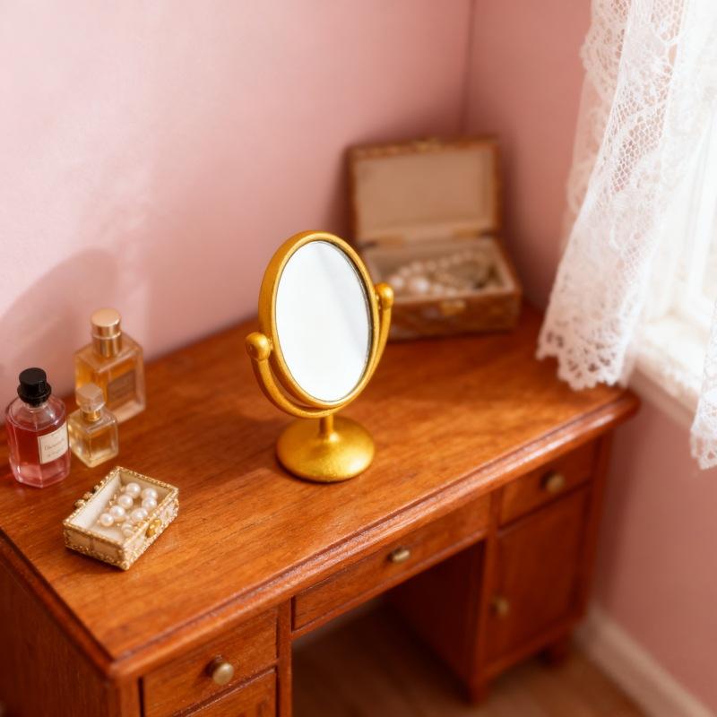 1Pcs Miniature Retro Mirror Dr - Vintage Home Textiles review and price