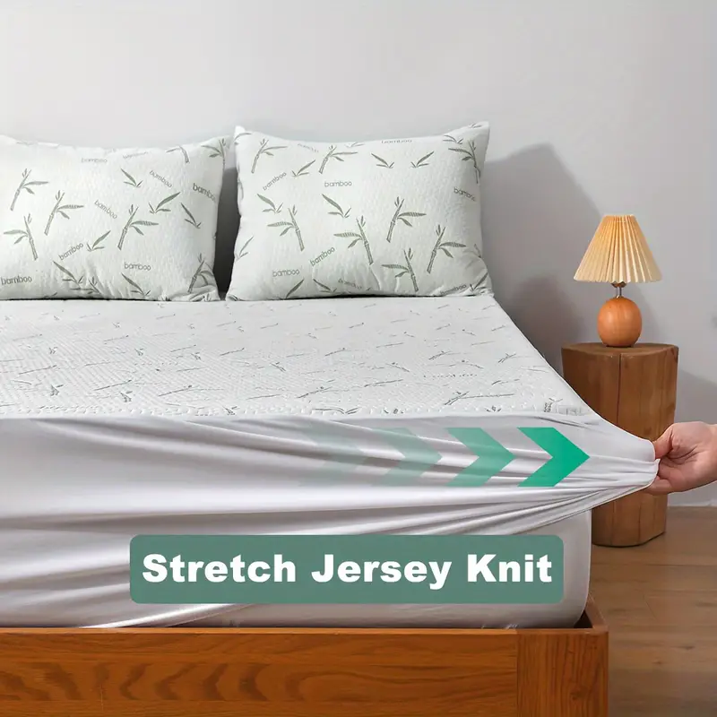 1pc Bamboo Mattress Protector, - Mattress Protector Waterproof review and price