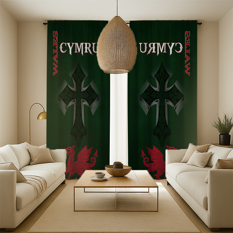 Welsh Dragon Curtain Cymru Cel - Home Textiles Uk review and price