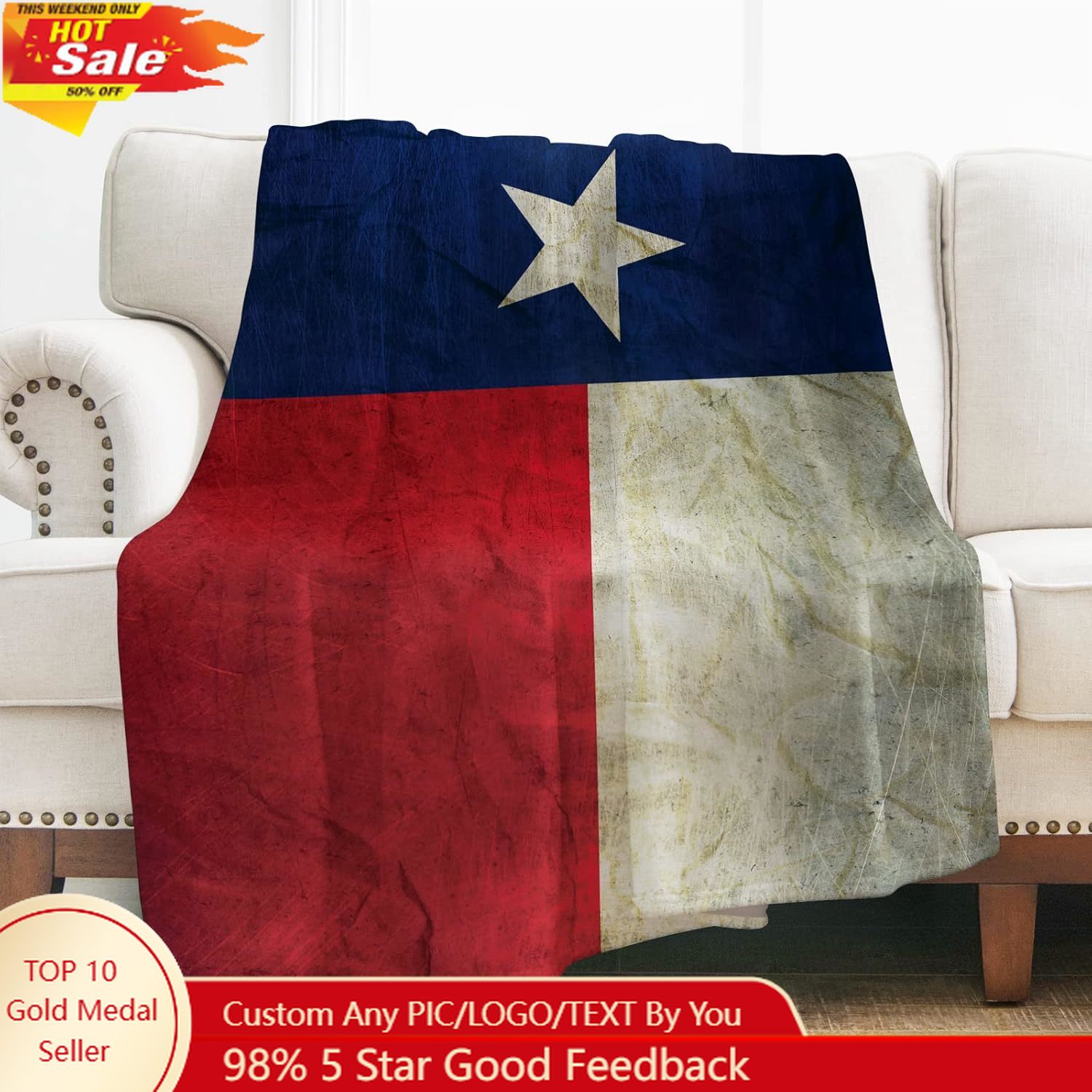 Levens Texas Flag Throw Blanke - Home Textiles Usa review and price