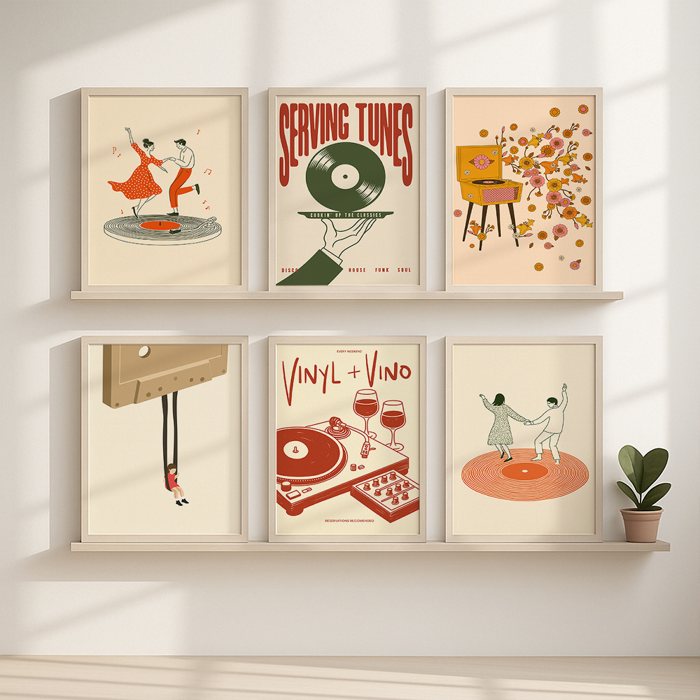 1pc Vintage Music Canvas Poste - Vintage Home Textiles review and price
