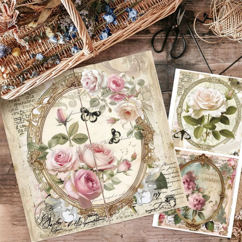 3pcs/Set Rose Rub on Transfers - Vintage Home Textiles review and price