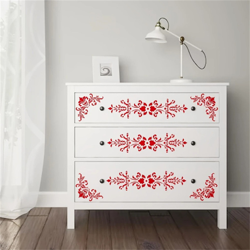 6Pcs Floral Corner Stencils fo - Vintage Home Textiles review and price