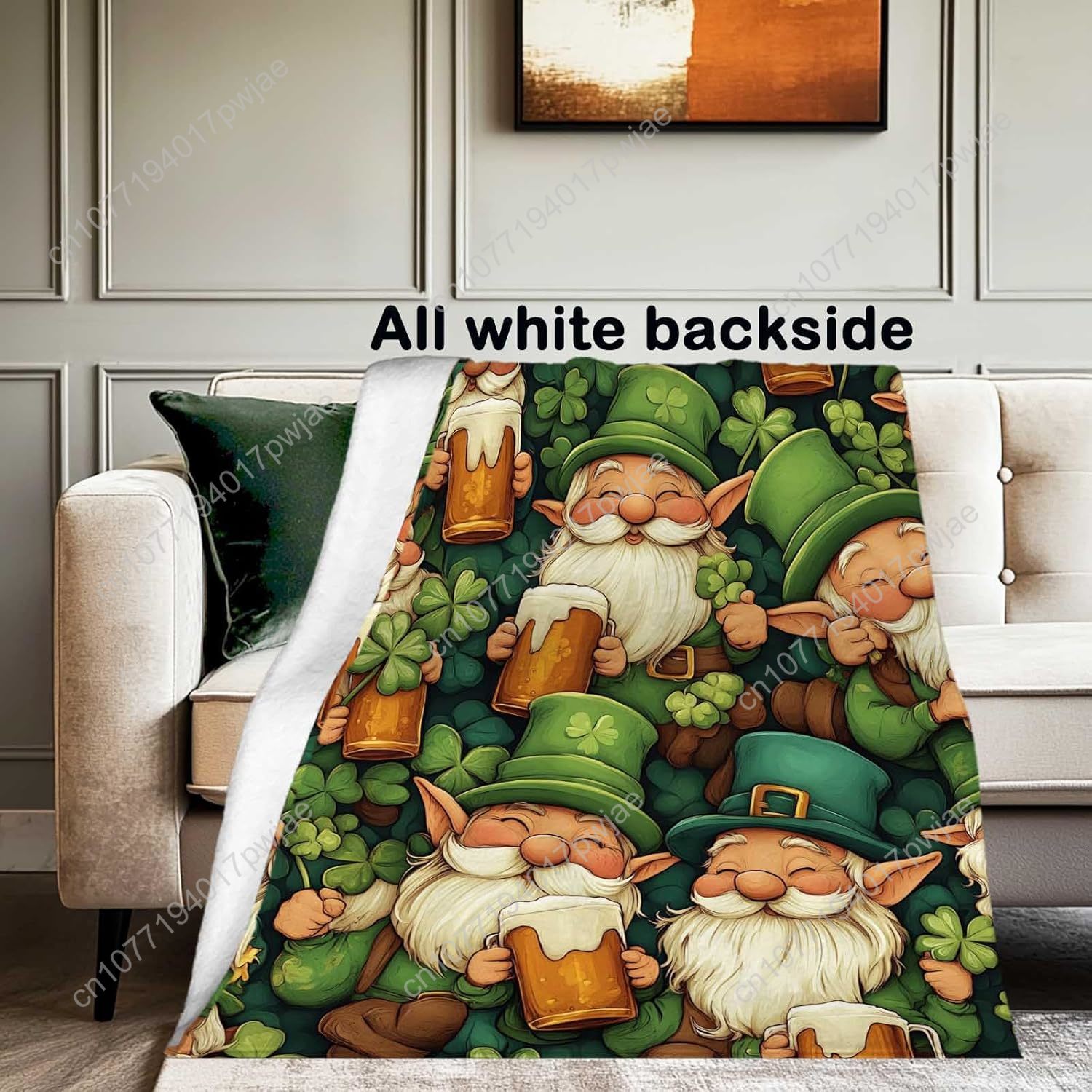 St. Patrick’s Day Gnome Throw  - Home Textiles Usa review and price