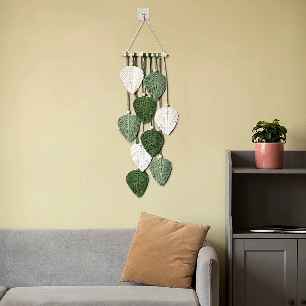 Handwoven Leaf Wall Hanging Ta - Home Art Textiles review and price
