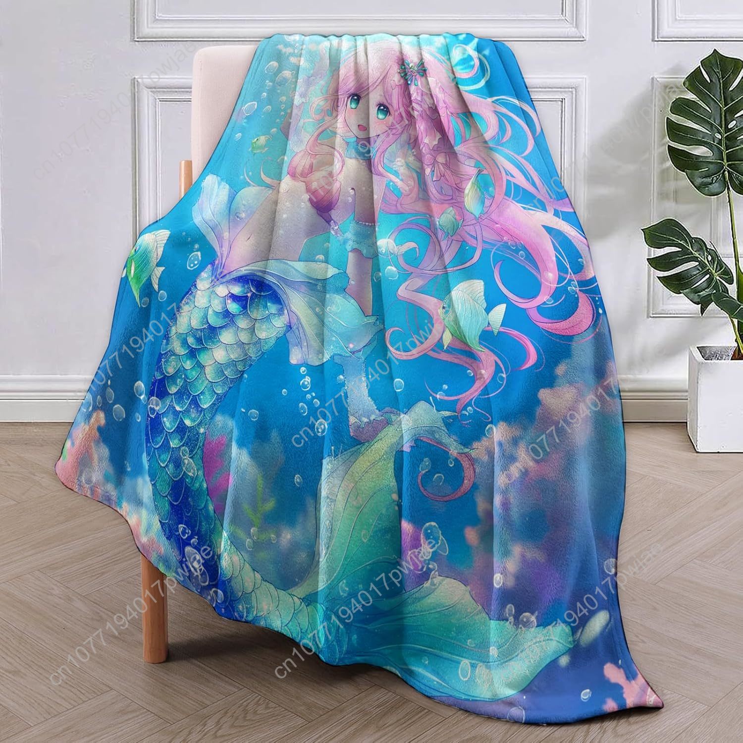 Cute Mermaid Blanket Cartoon F - Home Textiles Usa review and price