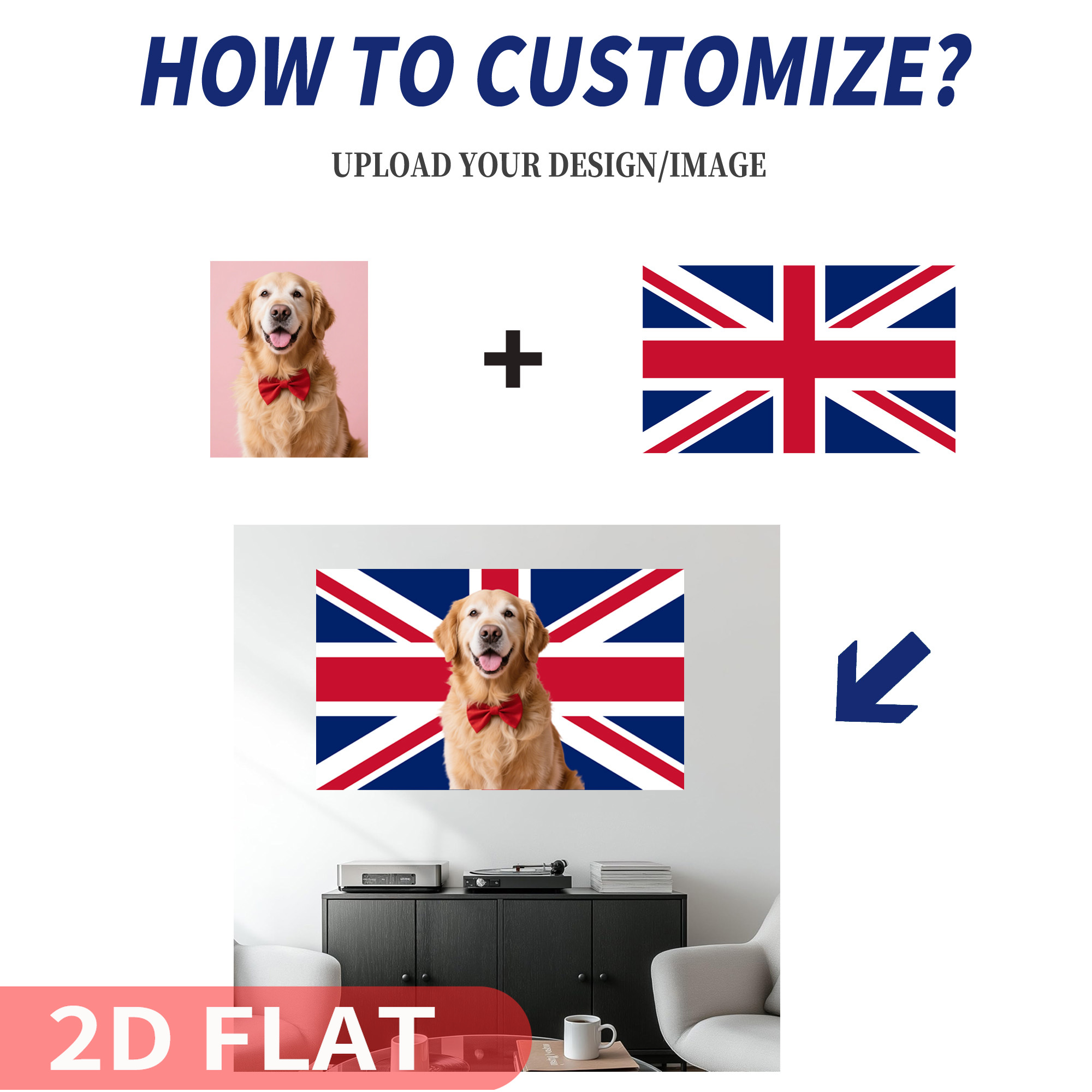 1pc 2D FLAT Personalize UK Bri - Home Textiles Uk review and price