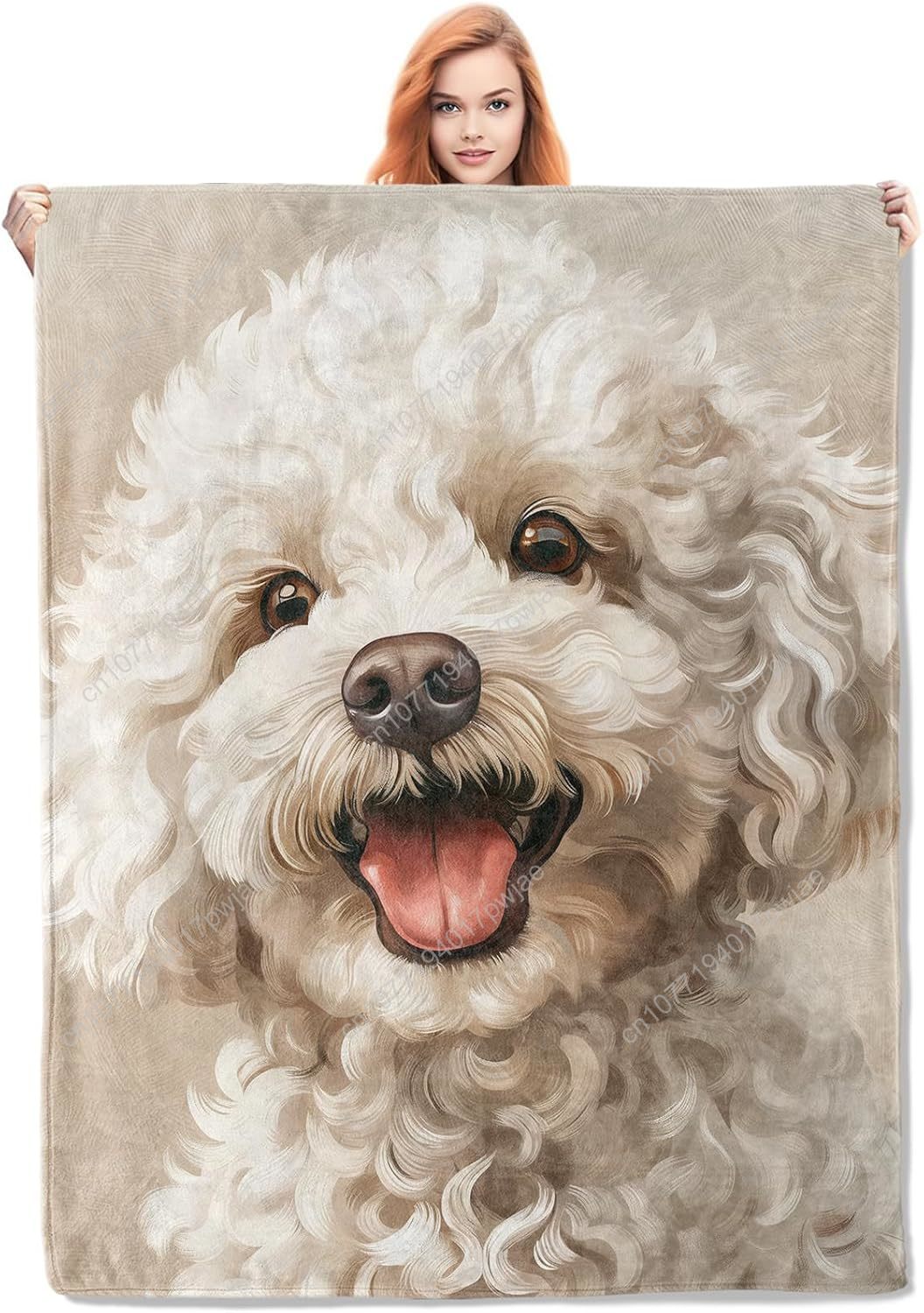 Joyful Poodle Portrait Blanket - Home Textiles Usa review and price