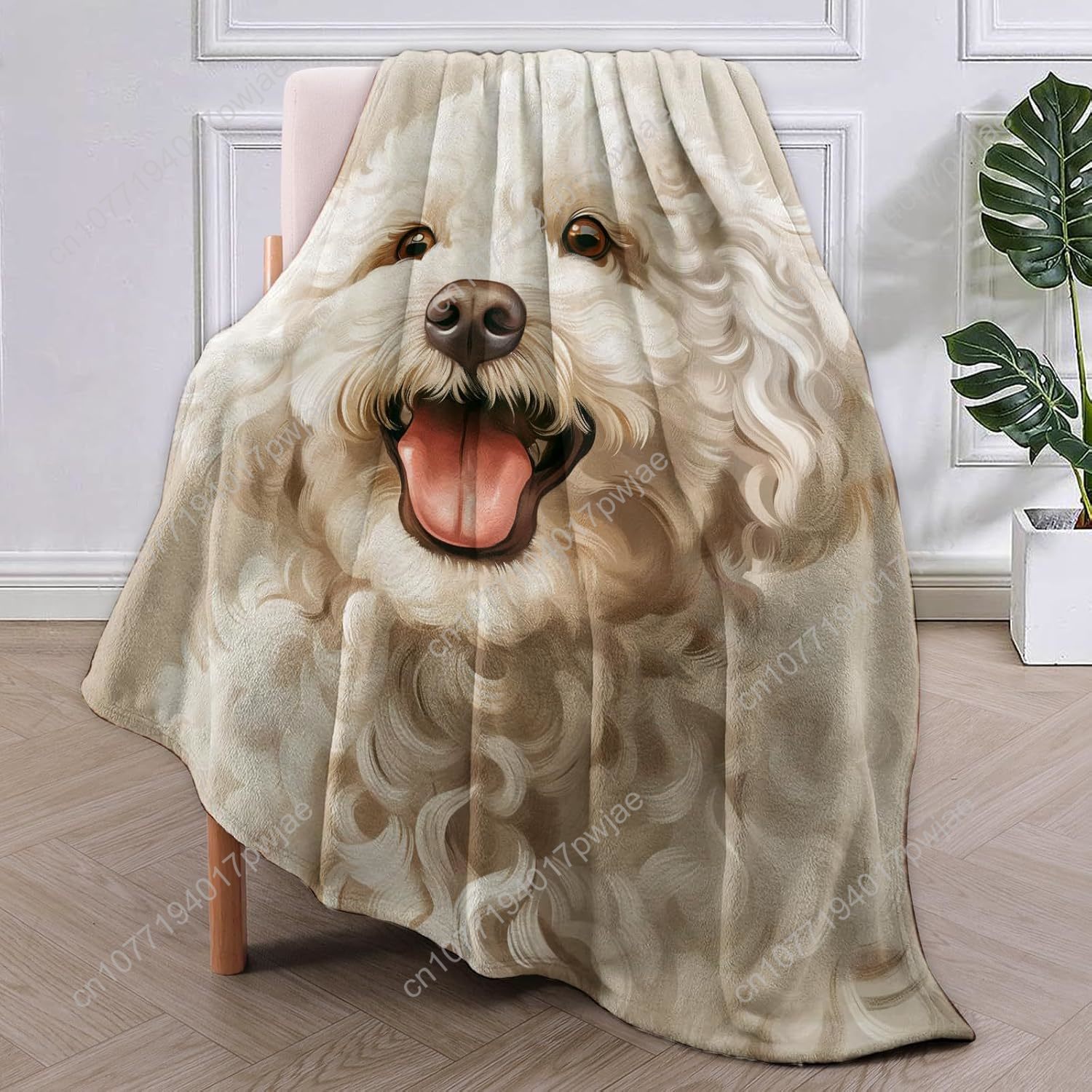 Joyful Poodle Portrait Blanket - Home Textiles Usa review and price