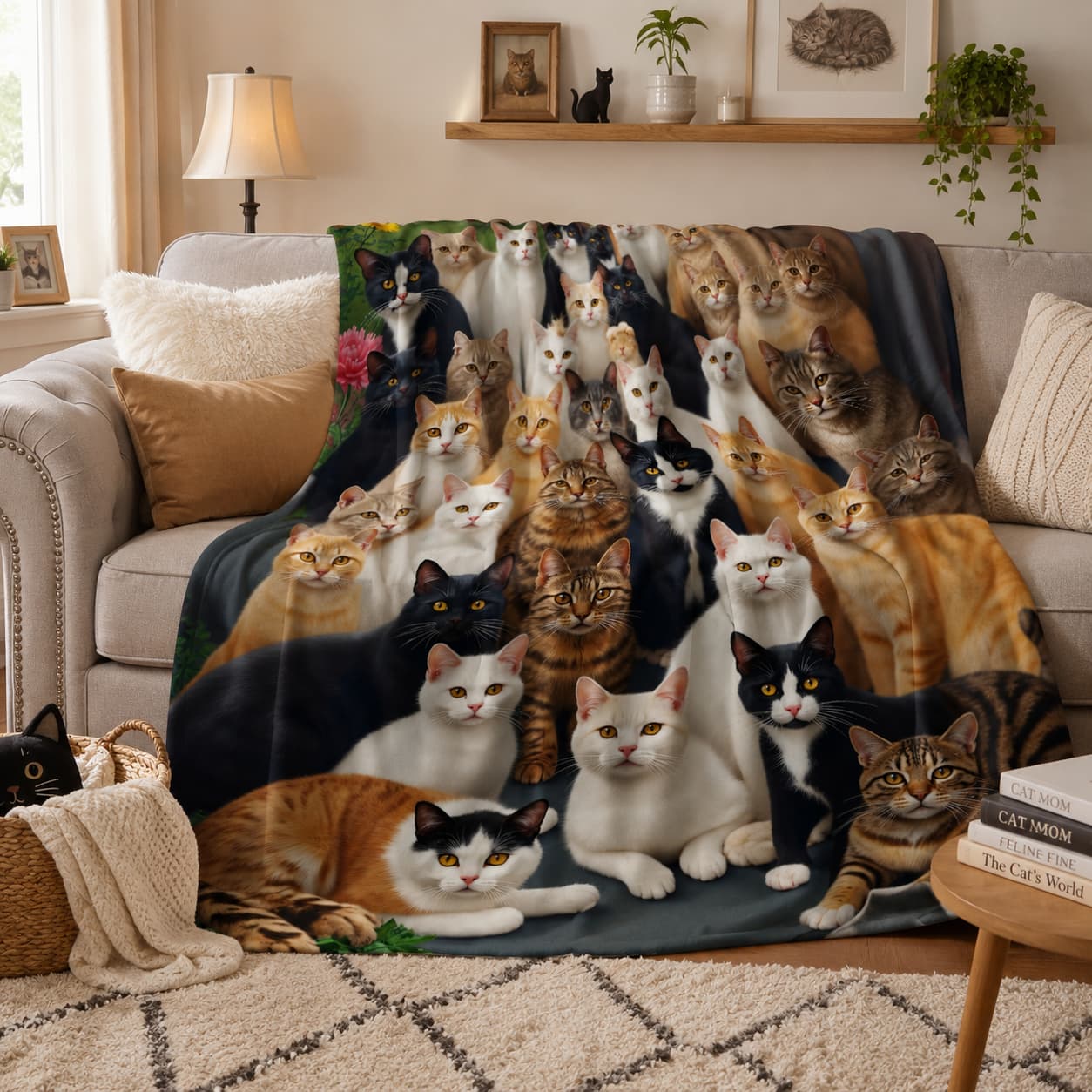1pc Cat Group Soft Blanket, Su - Home Textiles Group review and price